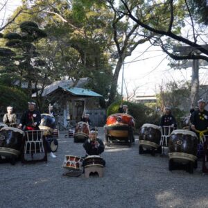 巴塾太鼓打ち初め